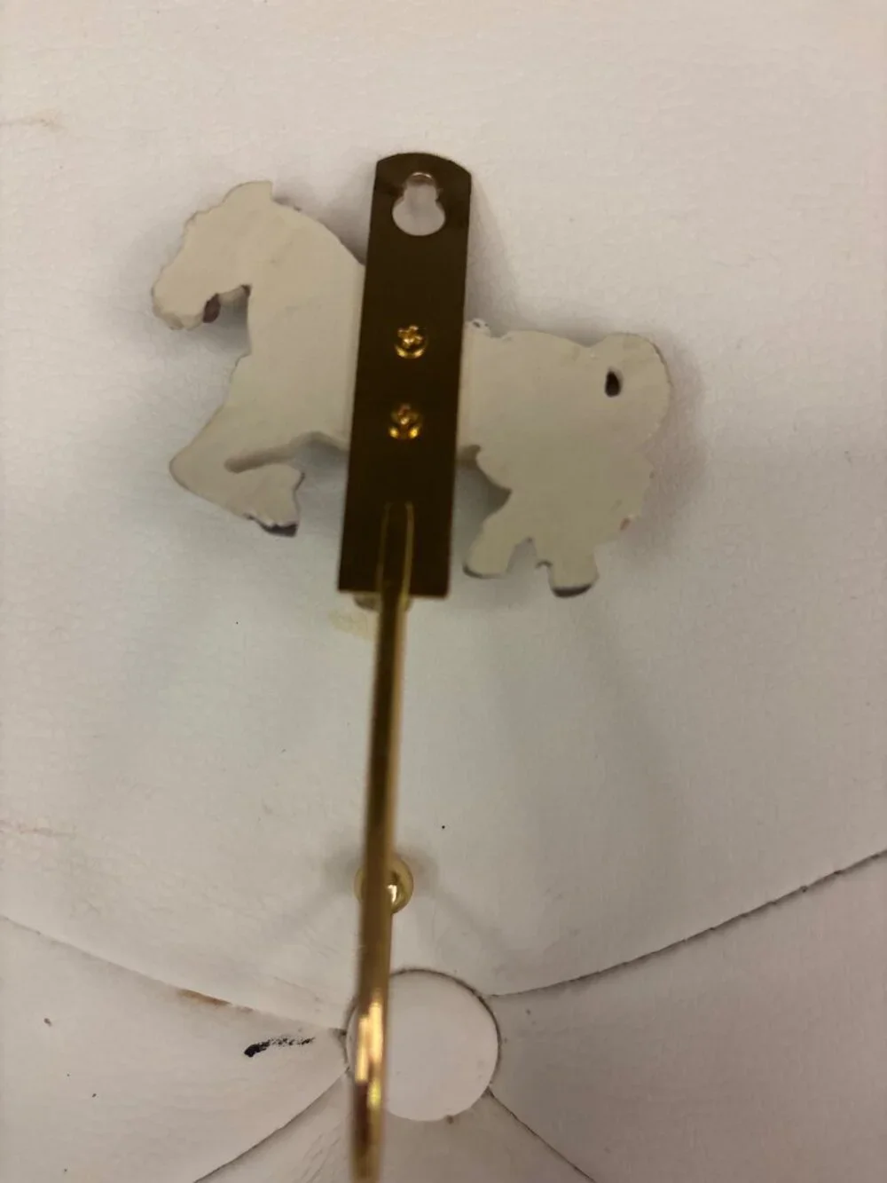 Vintage Wall Hooks Set of 2 Rustic Metal Farmhouse Nursery Carousel Hat Horse